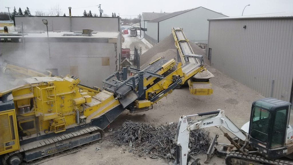 Keestrack R3 concrete with rebar